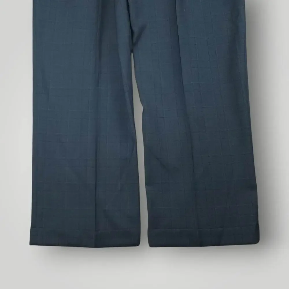 Jos A Bank Suit Mens 46L/41R Wool Classic Fit Wool Prince of Wales Check Blue
